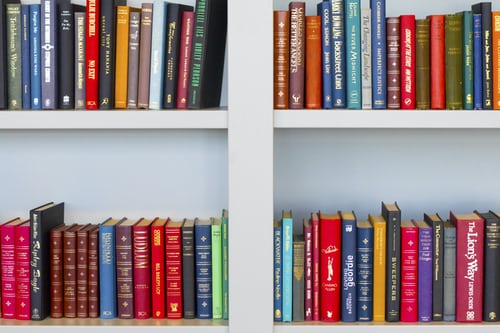 Bookcase of several books